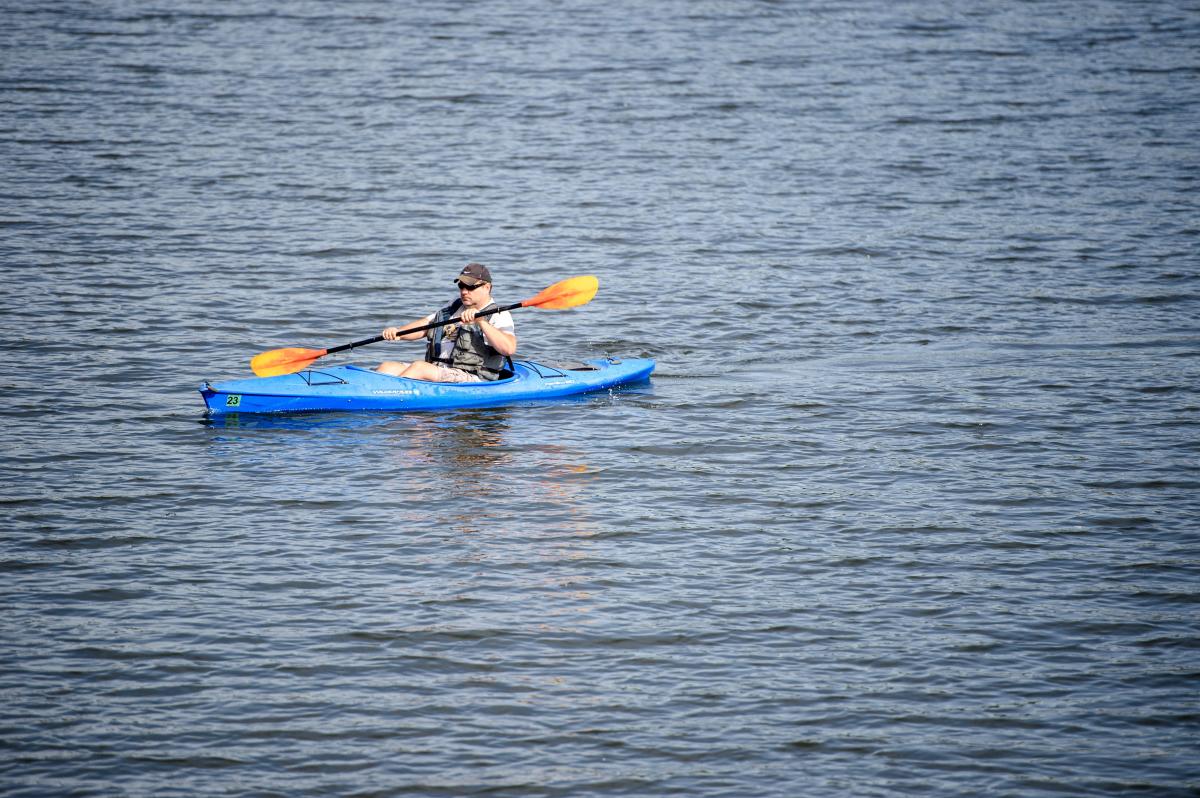 Kayaker on Silver Lake