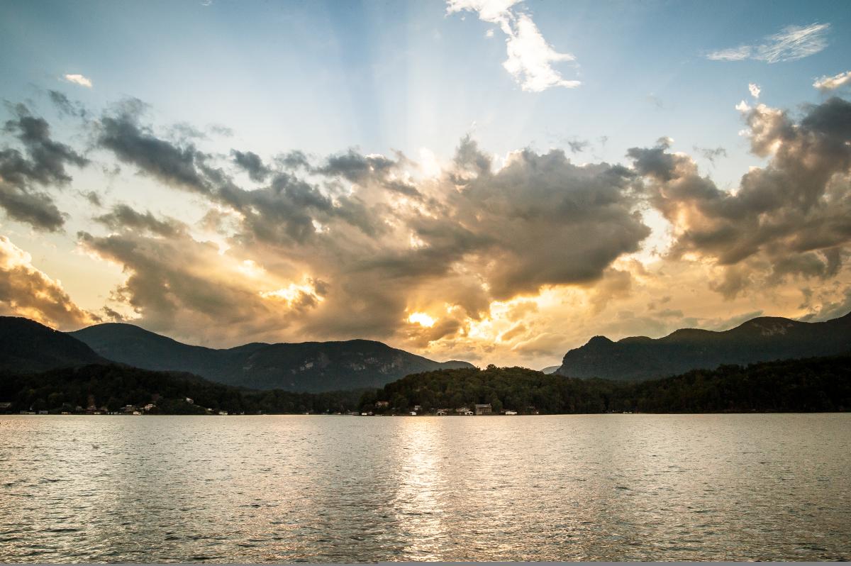 lake lure sunset