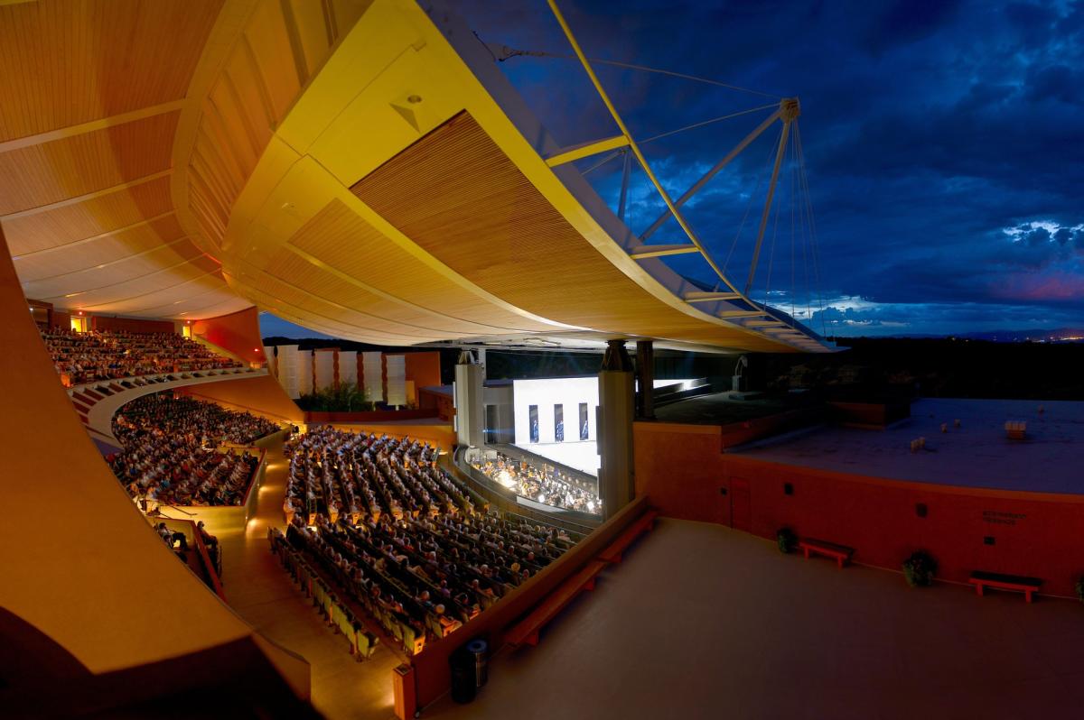 The Crosby Theatre at the Santa Fe Opera, photo by Robert Godwin for the Santa Fe Opera