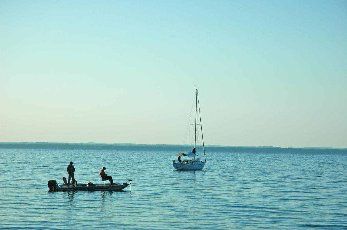 Fishing on West Grand Traverse Bay