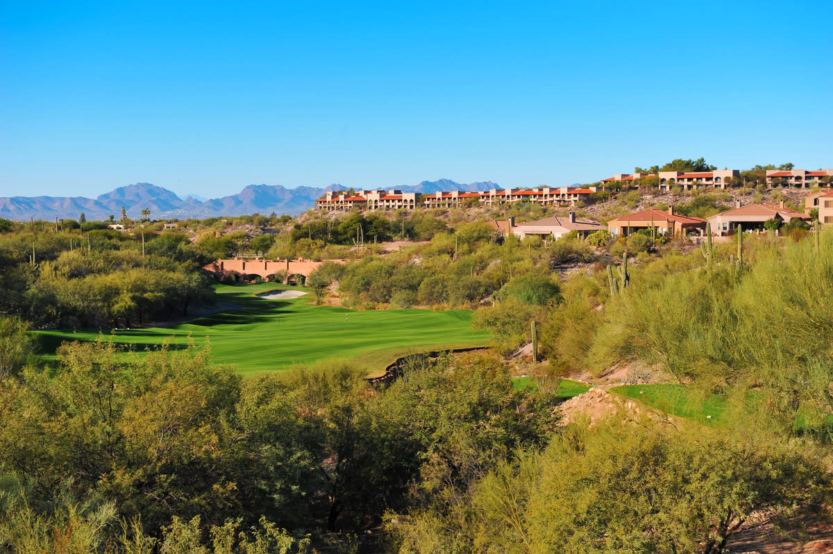 birds-eye view of Westin La Paloma golf course