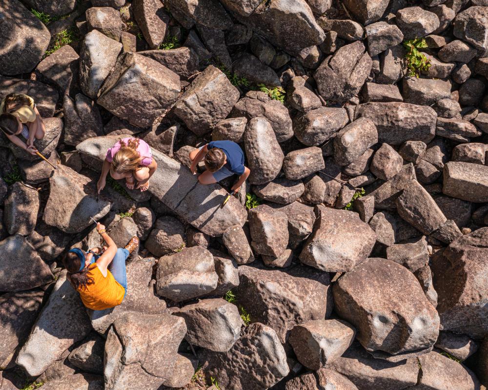 Ringing Rocks Park from above