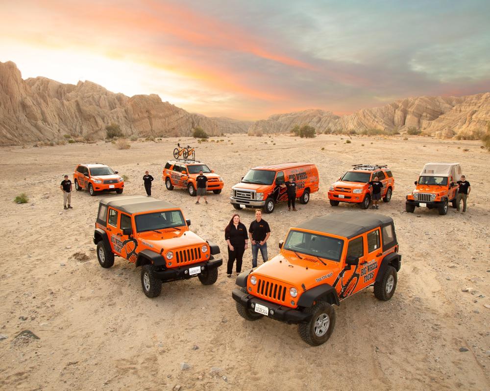 Jeeps in the desert from Big Wheel Tours Palm Springs