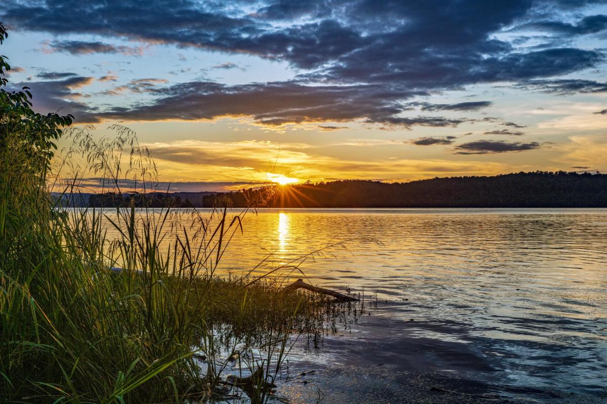 Lake Guntersville State Park at sunset.