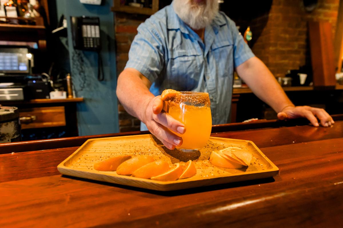 Giuseppe's Italian Restaurant - Bartender Serving Orange Crush - Frostburg MD