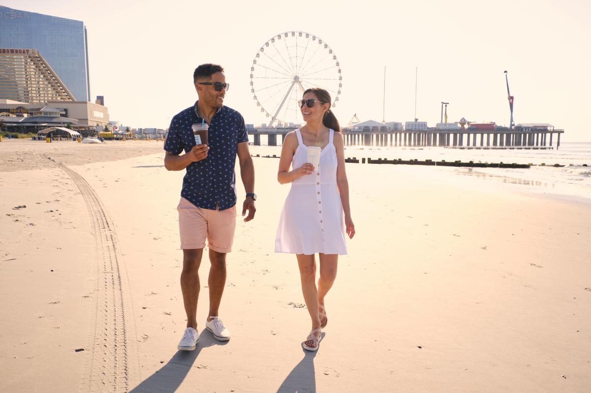 Talent walking on Beach