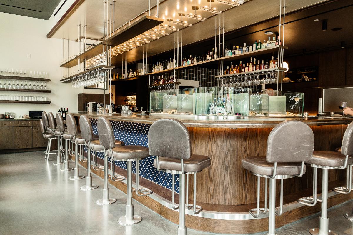 Warm and retro hotel bar at Thompson Austin.