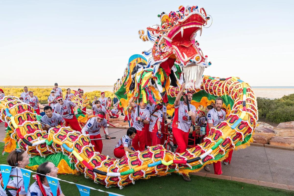 Sammy the Dragon and his dragon dancers