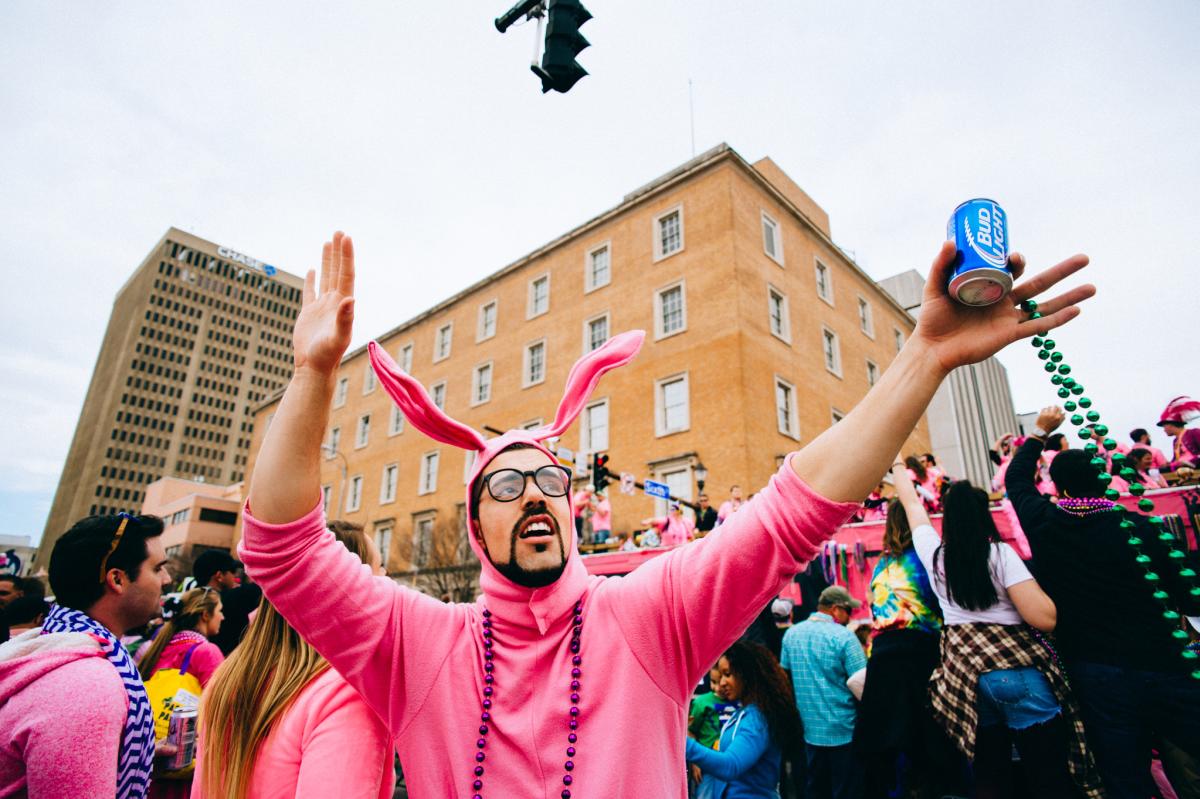 Mardi Gras Pink Bunny