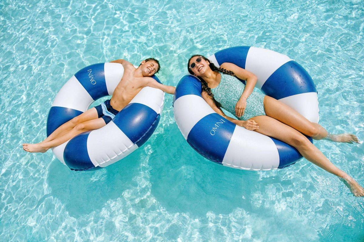 Children in a pool