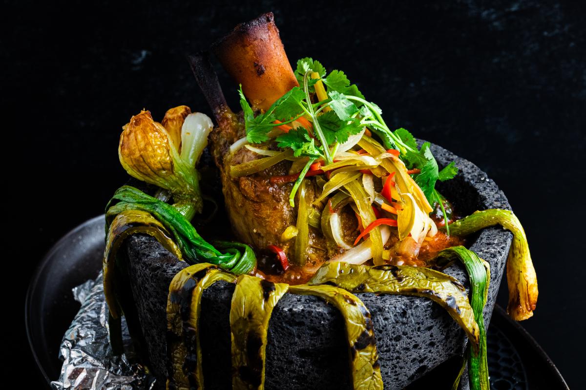 carnitas osso buco molcajete entree