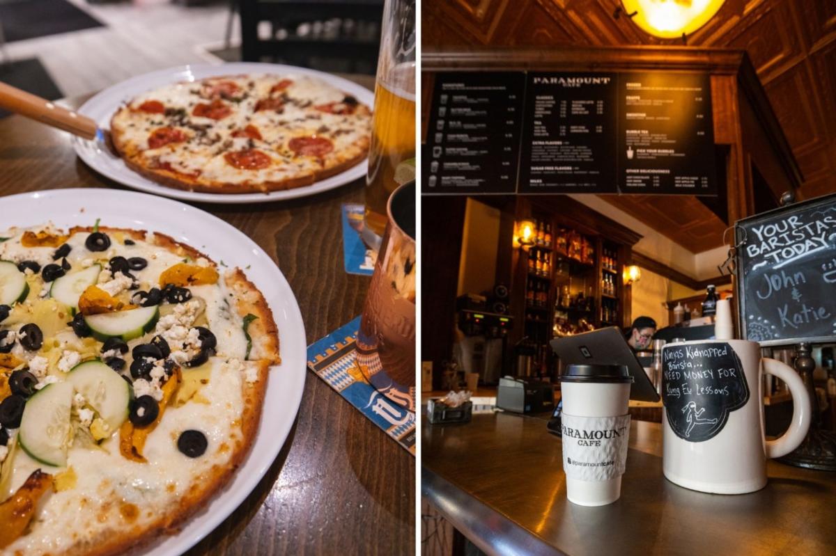 Pizzas and Coffee at Paramount Cafe