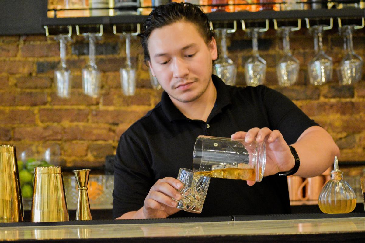 bartender making a drink