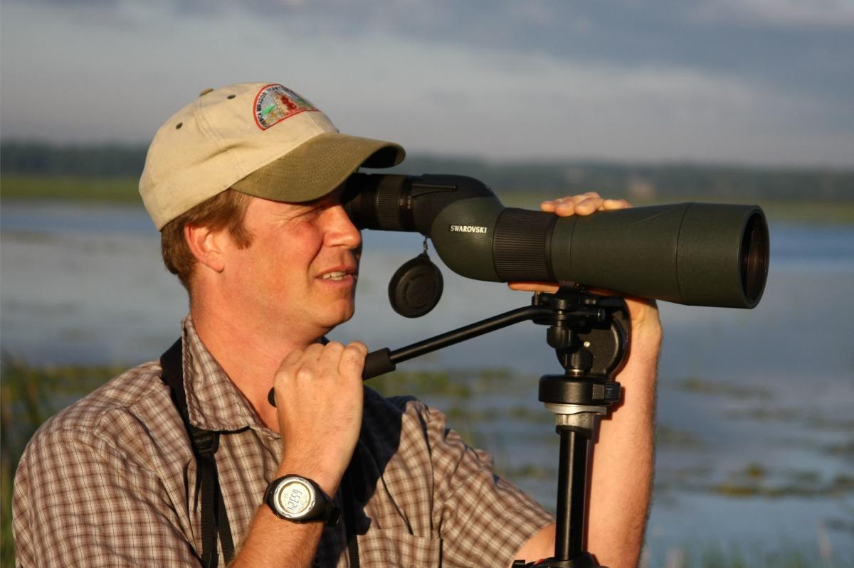 Birder with Telescope