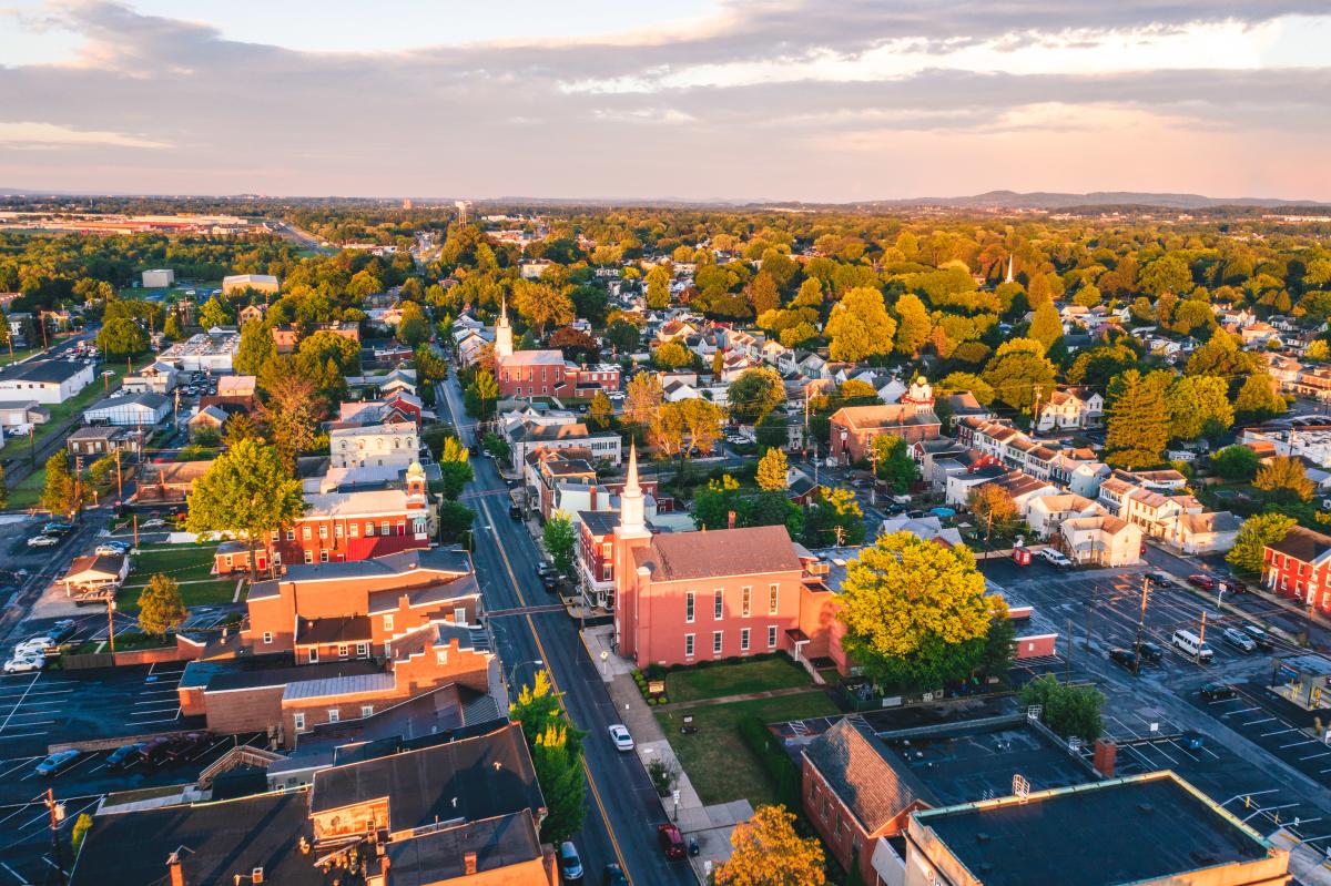 Drone photos of downtown Mechanicsburg