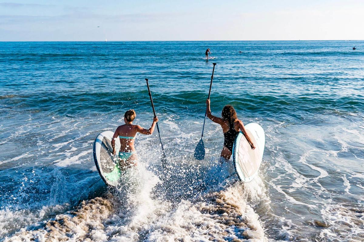 Beach Paddleboard Friends Women