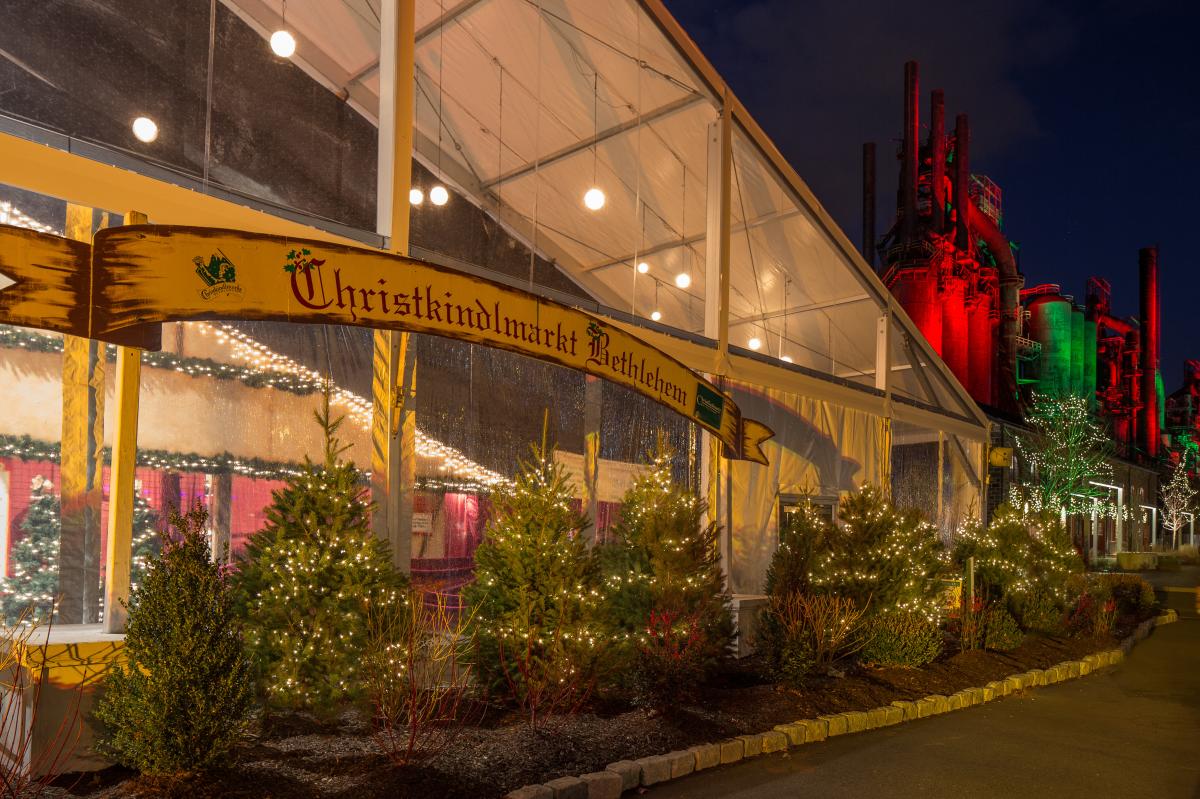 Entrance to Christkindlmarkt Event in Bethlehem, PA