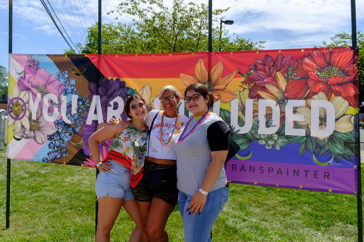 Prideful participants pose at Lehigh Valley Pride celebration in Allentown, Pa.