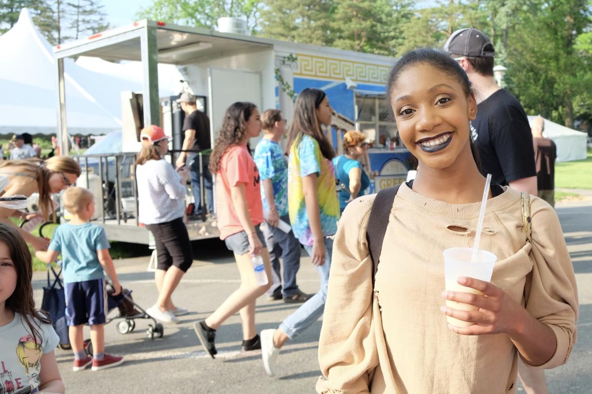 Festival goers at Mayfair Festival for the Arts