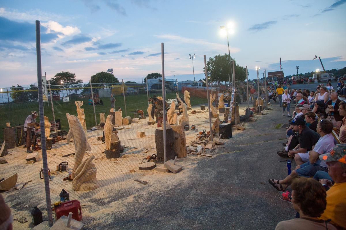 Wood carvings at Schnecksville Community Fair