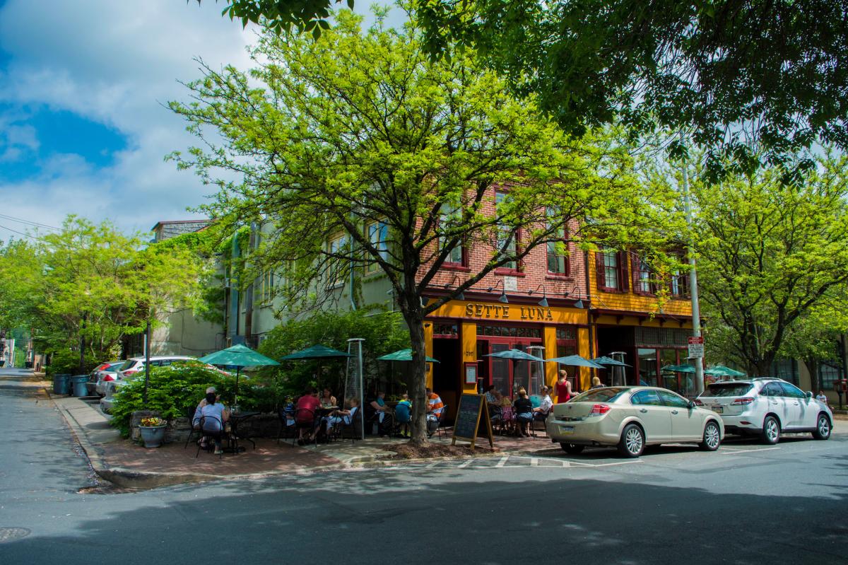 The exterior of Sette Luna in Easton, Pa.