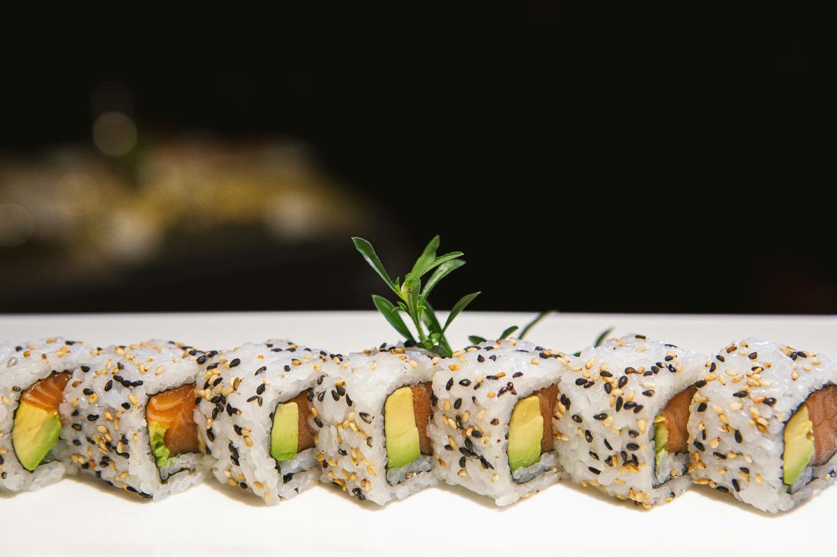Sushi Roll on a plate