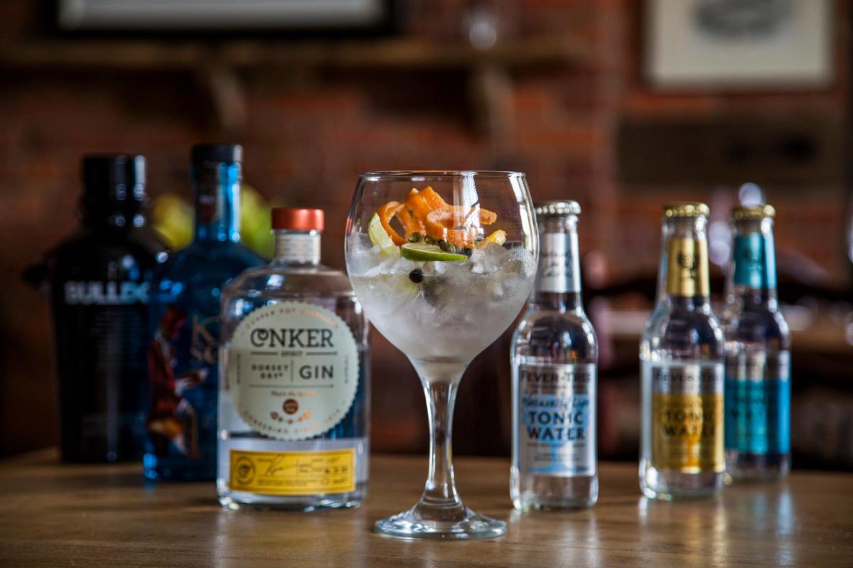Dorset Conker Gin at The Old Inn Holt
