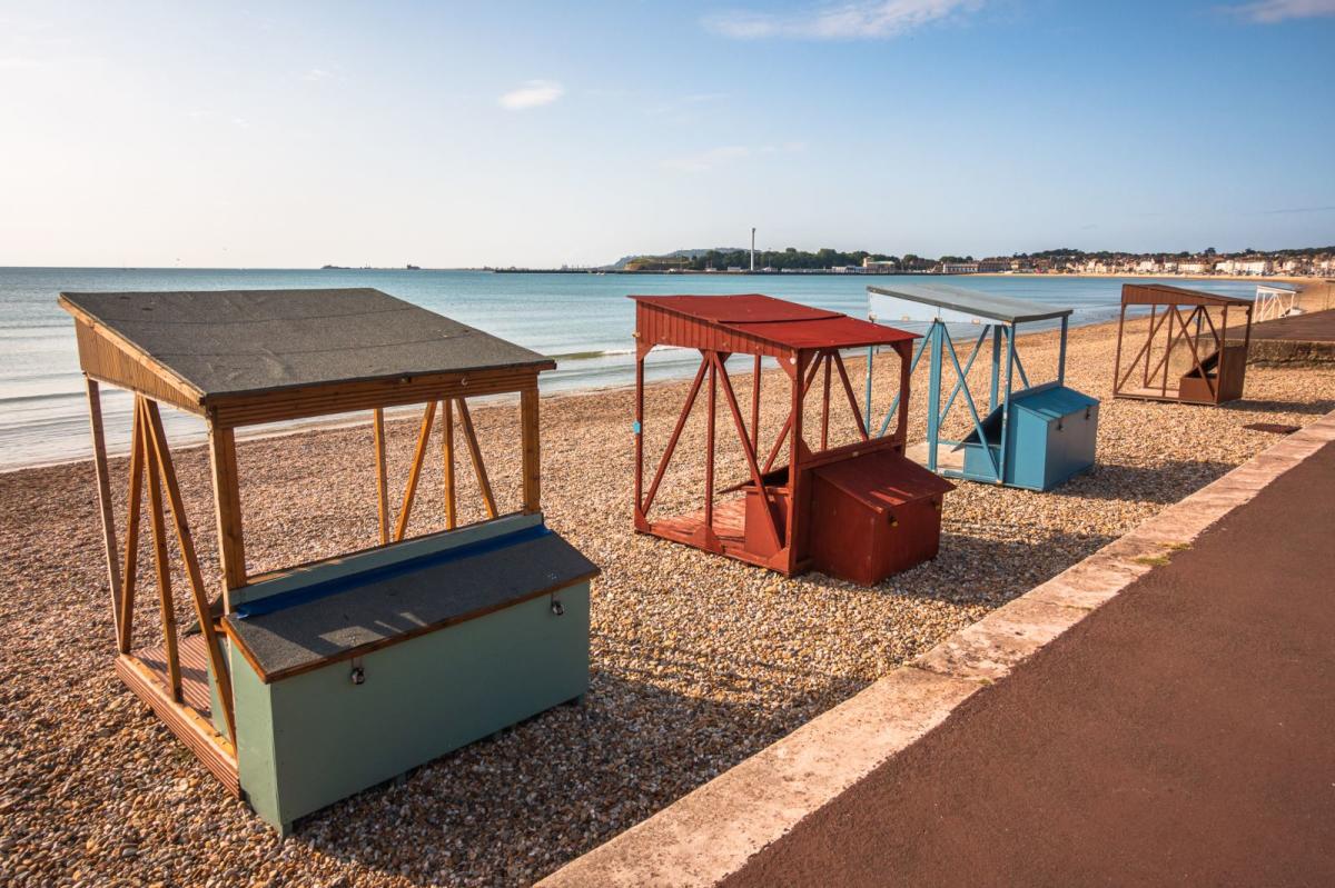 Beach Huts in Weymouth in Dorset. Copyright Richie's Incredible Britain.