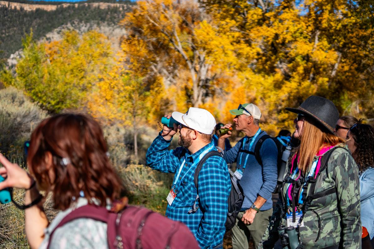 Outdoor Media Summit Birding Excursion During Fall at Oxbow Park