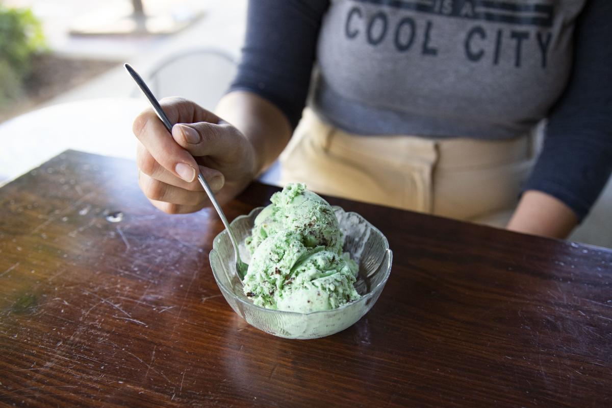 Close up of Ice Cream at Acoustic Cafe in Eau Claire, WI