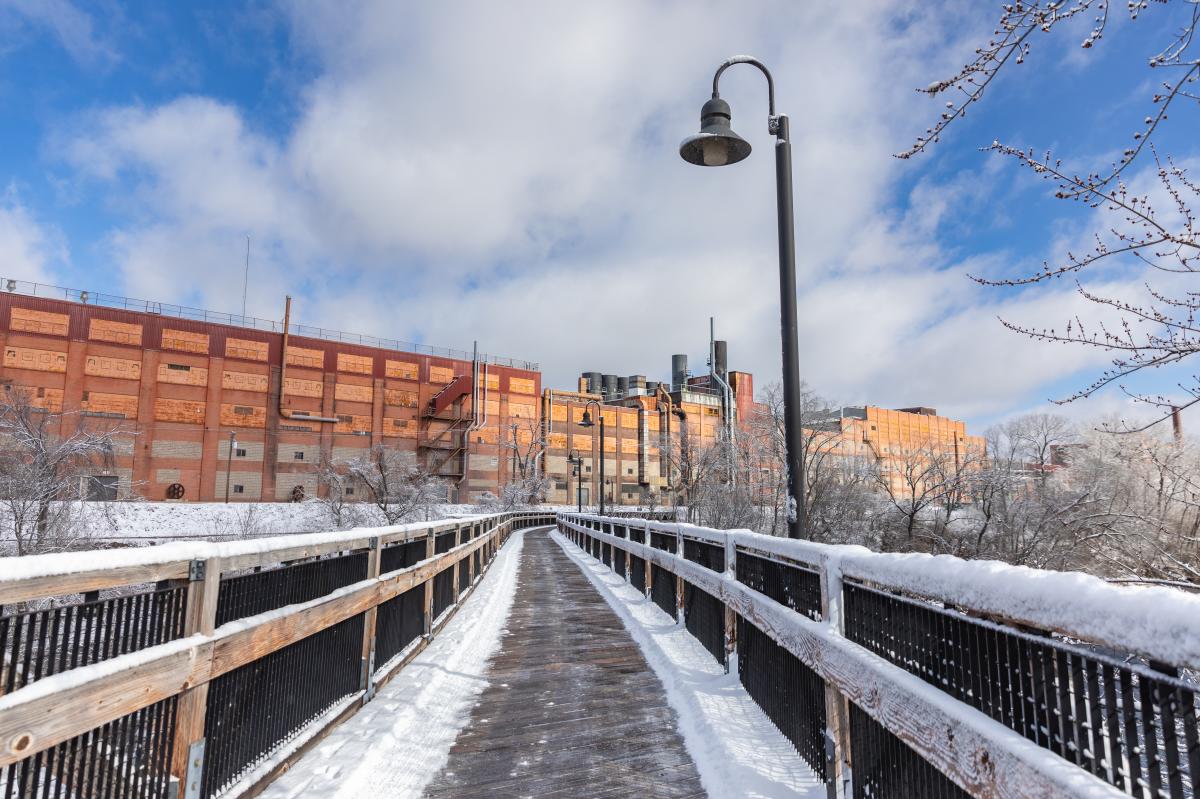 The S bridge after a fresh snowfall