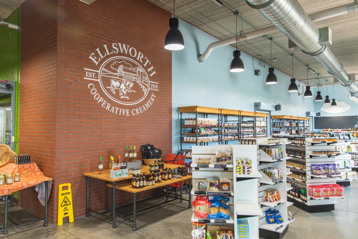 Interior of Ellsworth Cheese Factory in Menomonie, WI