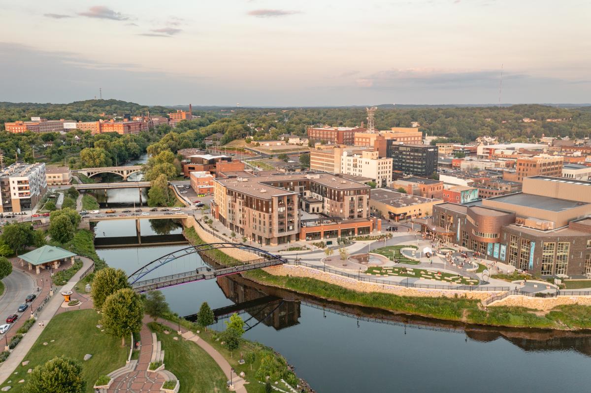 Haymarket Plaza Drone Shot