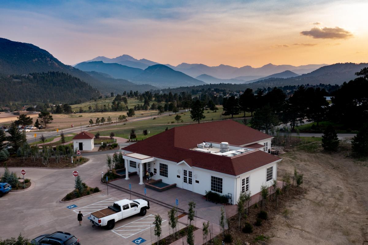 Aerial view of Post Chicken and Beer