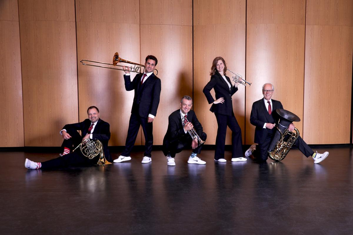 Canadian Brass Group and their instruments