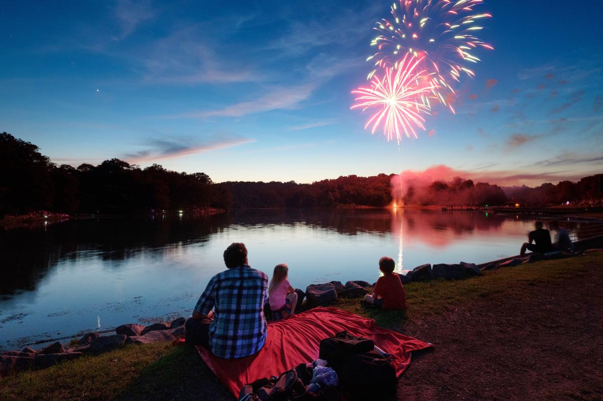 Lake Fairfax Fireworks - Fourth of July - 2023 - Summer