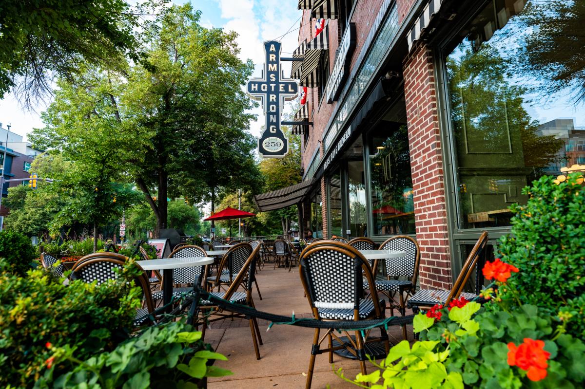 ace cafe patio flowers