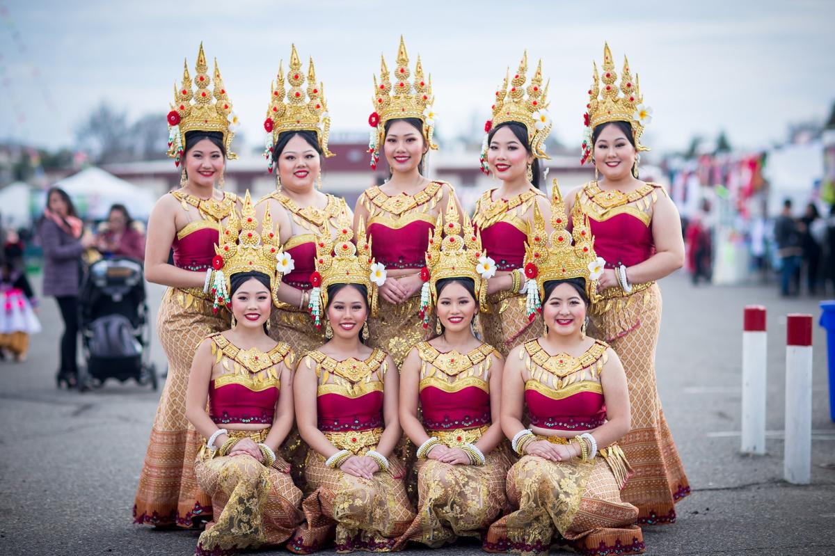 Hmong women celebrating