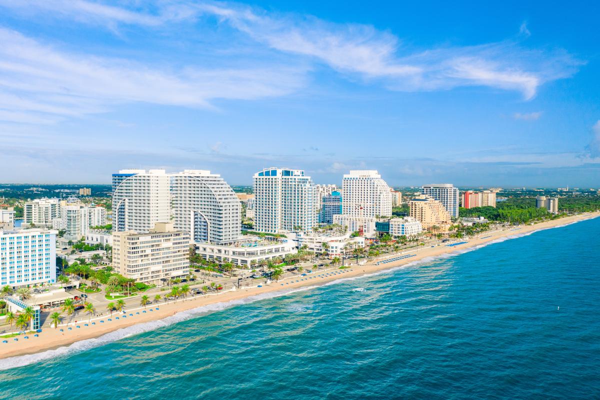 View Of W Hotel and Beach In Greater Fort Lauderdale