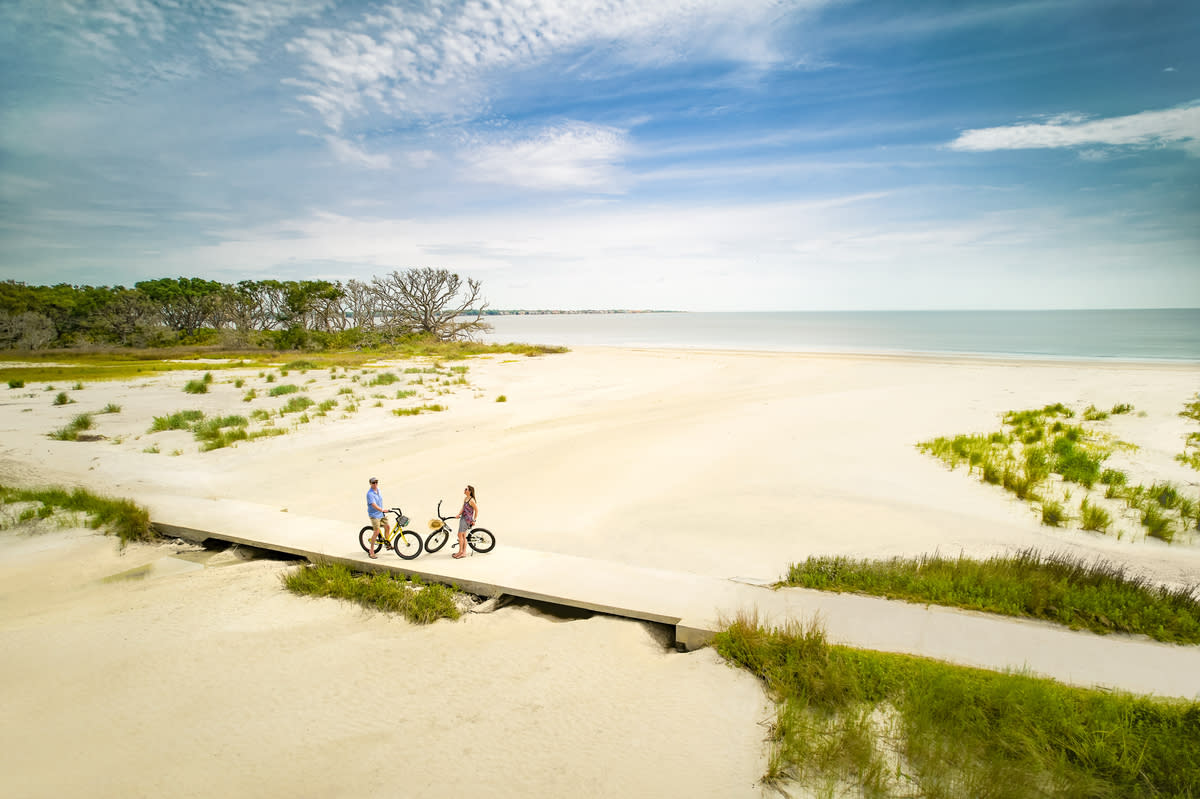 Bike paths on Jekyll Island wind across bridges and beaches as you pedal your way along this Georgia island.