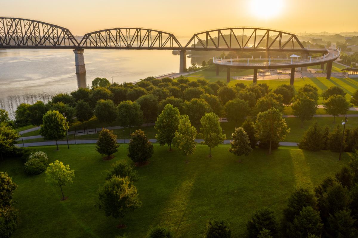 What's Old is New in Nulu - Big Four, sunset, waterfront lawn