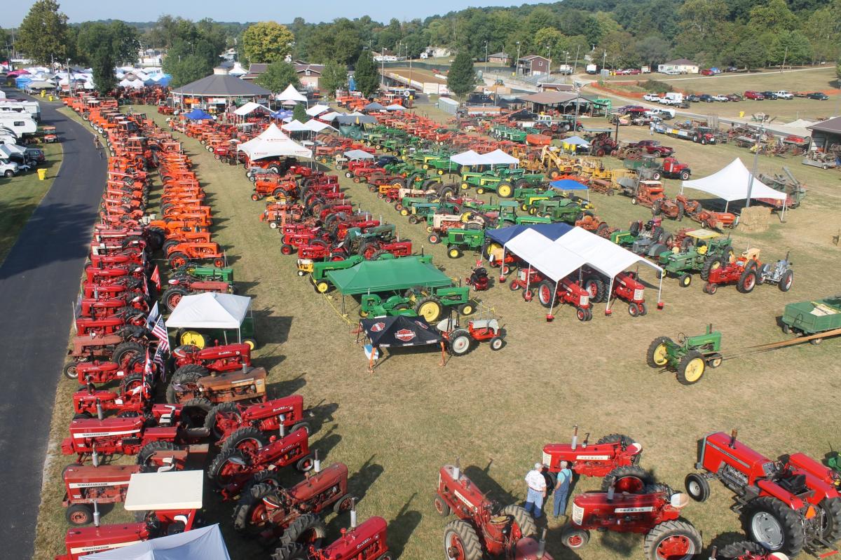 Old tractors on display at the Lanesville Heritage Weekend in Harrison County