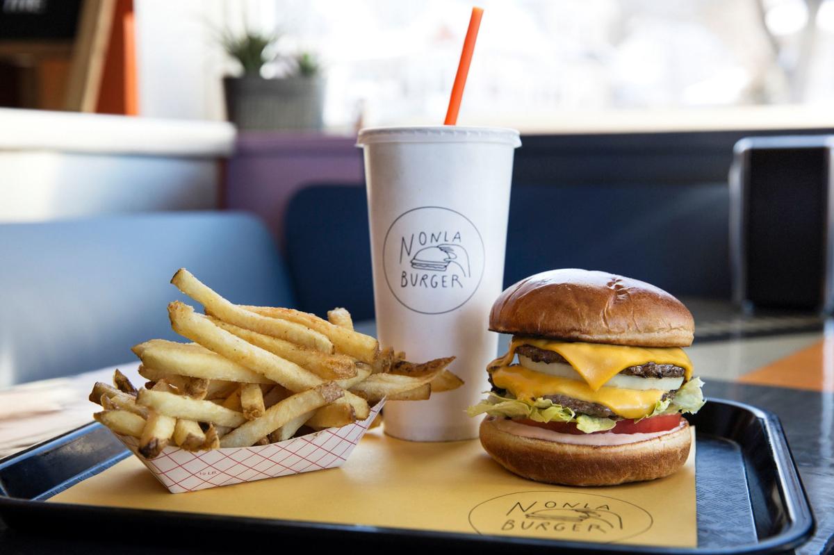 double cheeseburger, fries and a drink