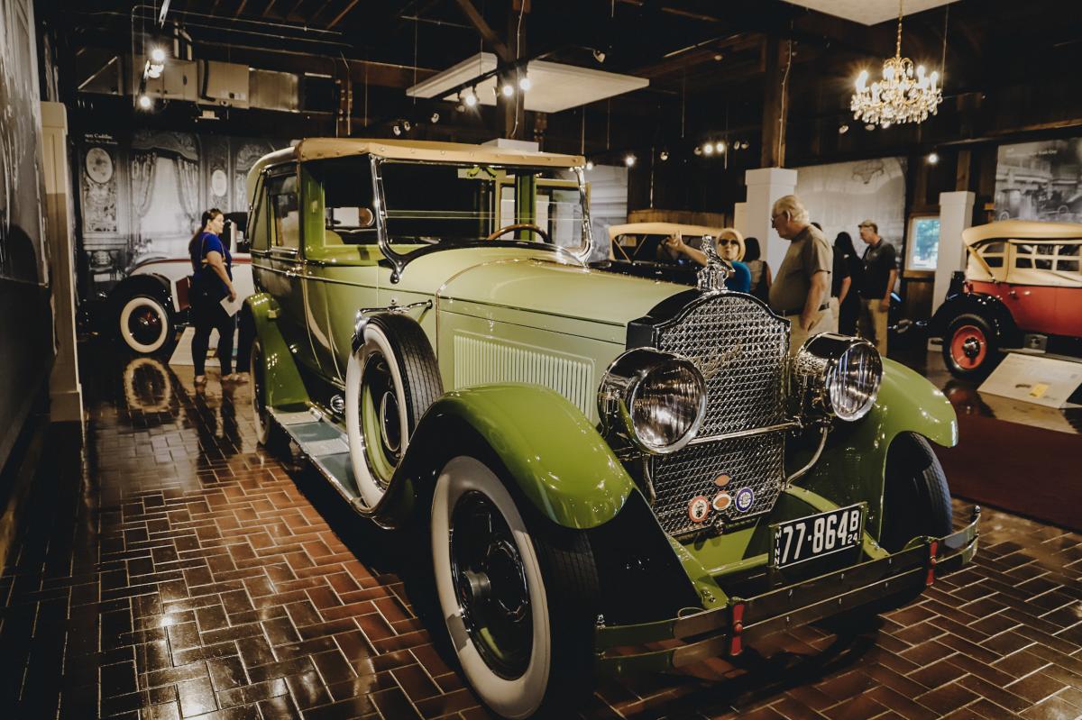 Gilmore Car Museum- green car