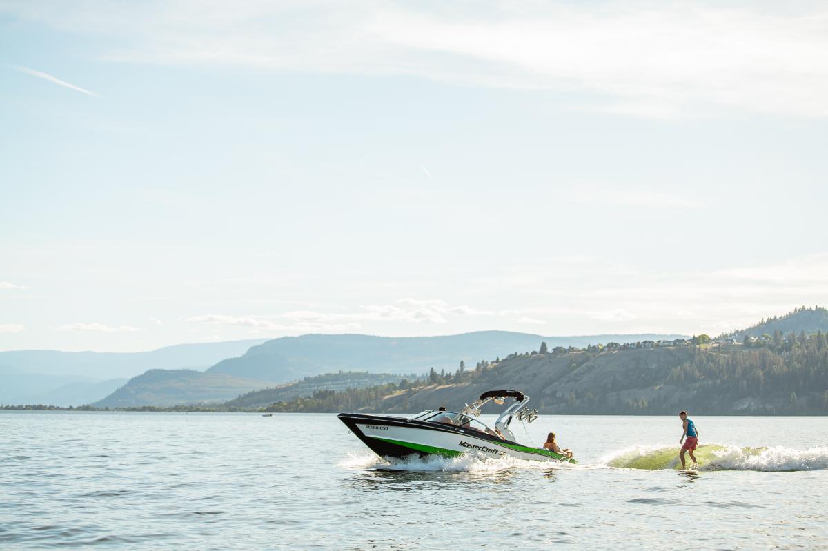 Wake Surfing on Okanagan Lake (2)