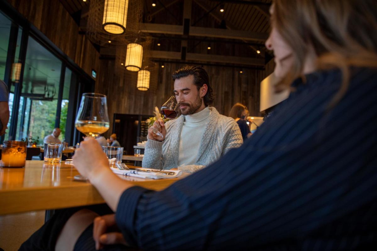 Couple Dining at Home Block Restaurant