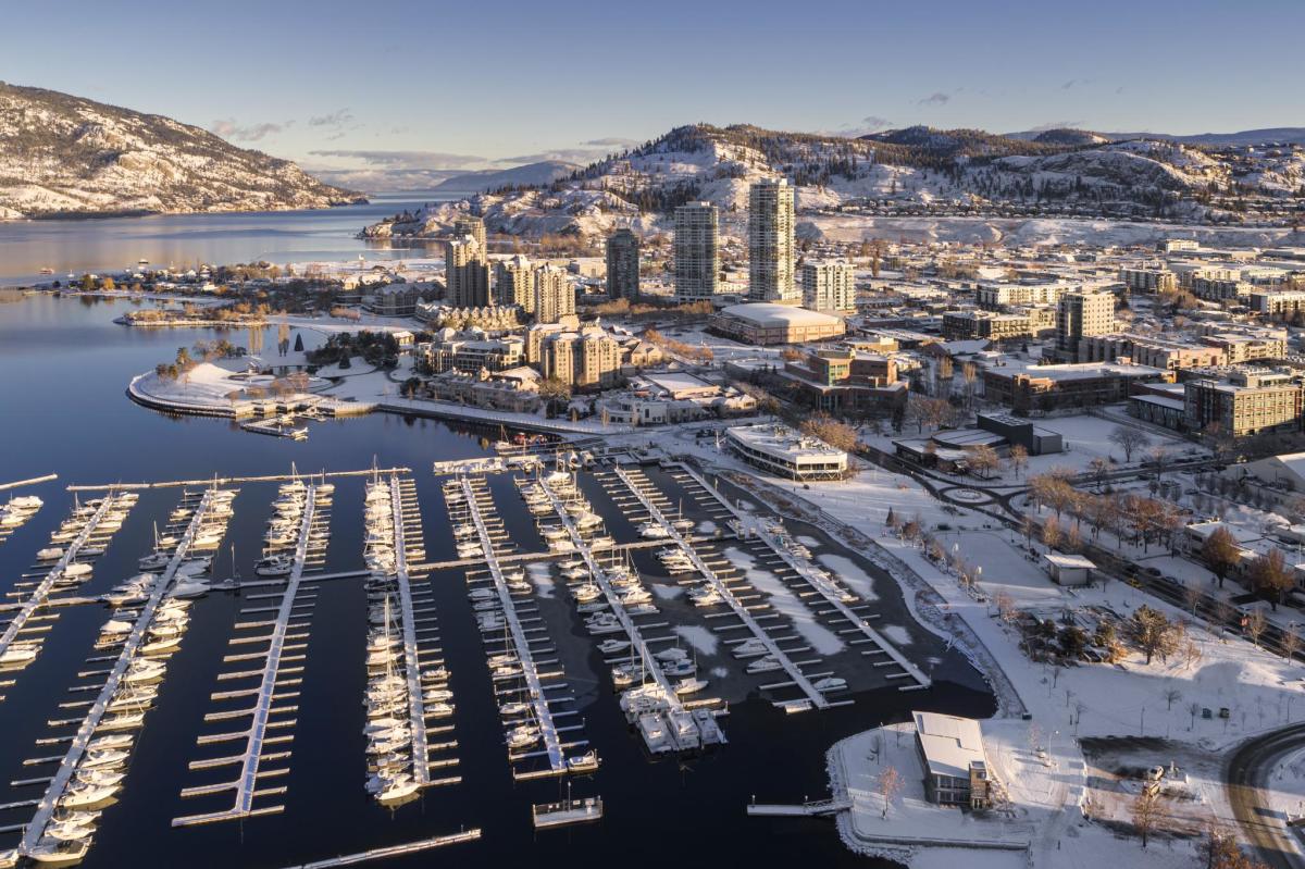 Downtown Winter Aerial 6