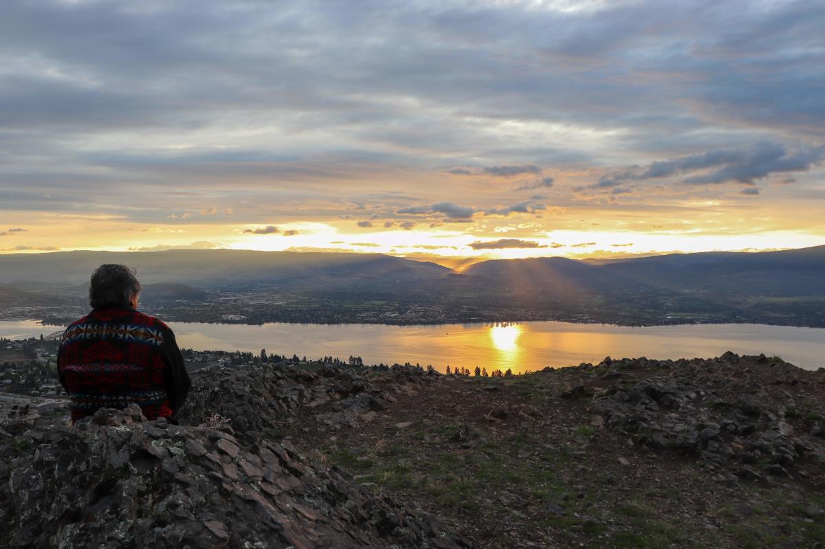Grouse Barnes on top of Mount Boucherie at Sunrise