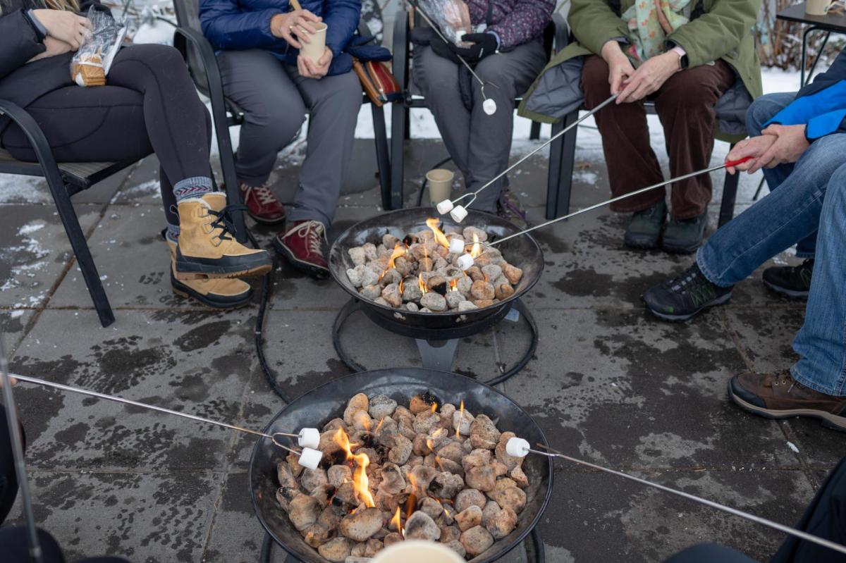 Roasting Marshmellows for Smores 4