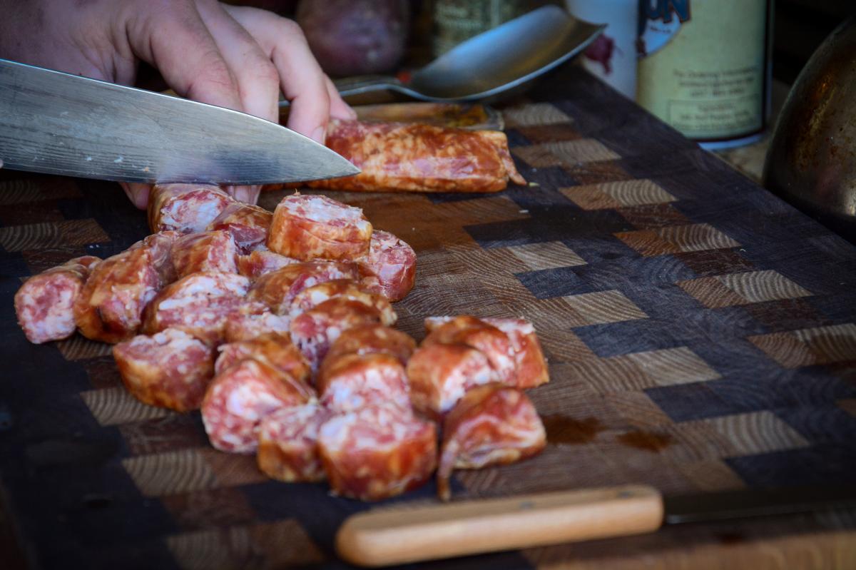 Cutting Sausage